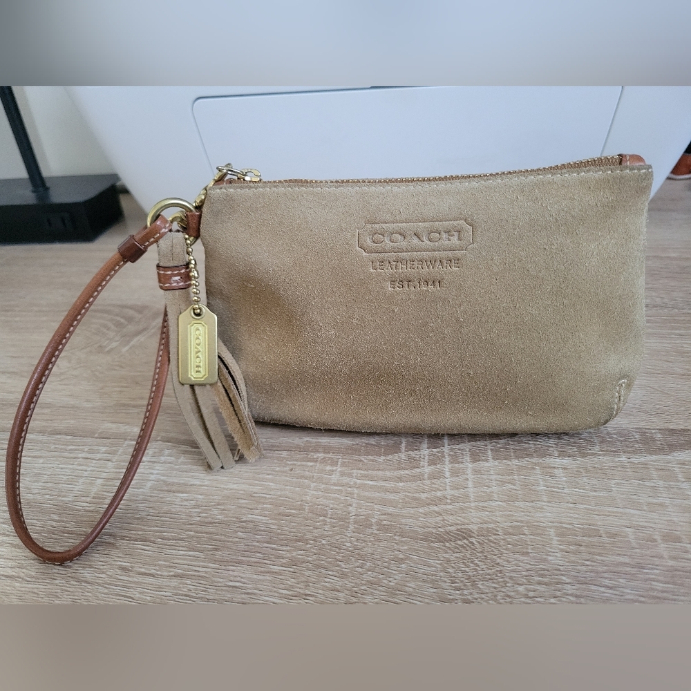 Coach Suede Wristlet
